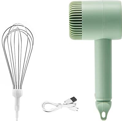 WTAXBH Draadloze eierklopper Draadloze Draagbare Elektrische Voedselmixer Handmixer 3 Snelheden High Power Deegblender Eierklopper Handmixer (Kleur: Groen 1 set)