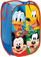 Superdiver Kindervouwbare lakenmand met handgrepen - Mickey Mouse Disney-motief | Organiserende Kubus voor kleding en speelgoed (58x36x36) Kinderopvang | Containerruimte Meisjes | Baby-slaapkamermandje