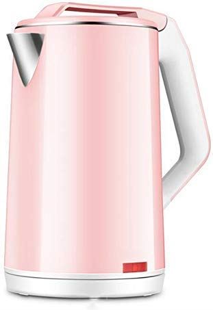 MRTYU-UY Waterkoker Huishoudelijk kokend water Automatische uitschakeling Isolatie Waterkoker Veiligheid Roestvrijstalen slaapzaal Waterkoker (2L) (Kleur: Zwart) (Roze)