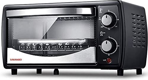 SUNWEIHAOA 12L Mini Oven, Met Rotisserie 30 Minuten Timing Boven- En Onderbuis Verwarming Dissipatie Ontwerp 700W Keuken Convectie Oven (Zwart) (Zwart) Esthetisch En Praktisch