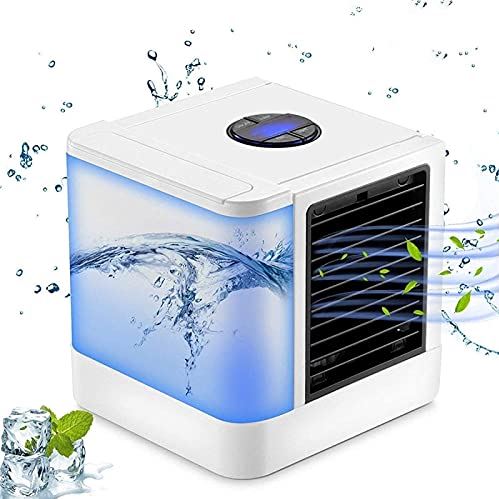 Glp GLLP Mini Air Conditioner Air Cooler Fans USB Draagbare Air Cooler Condentiioner Tafel Mini Fan voor Office Home 7 Kleur Licht