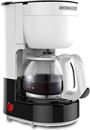 SXLCKJ Koffiezetapparaat, Draagbare Huishoudelijke Koffiemolen, Automatische Drip-Type Thee Machine, Zilver (Wit) (Crusher)
