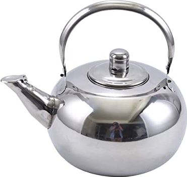 OOOFFFFFFFF Stove Top Kettle Thicker Stainless Steel Water Kettle Hotel Tea Pot with Filter Hotel Coffeepot Restaurant Camping Teapot Gas Kettle (Silver 14cm)