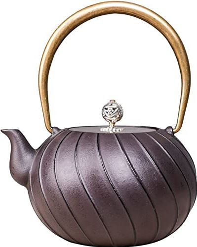 OOOFFFFFFFF Tea Kettle Japanese Cast Iron Tea Pot for Stove Top Cast Iron Teapot Humidifier for Wood Stove Tea Kettle Coated with Enameled Interior 1200 ml for Stovetop Safe Coated with Enamel Interior