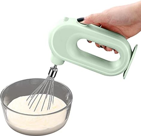 Facynde Handmixer elektrisch, 20 W power keuken handmixer, handmixer oplaadbare keukenroer, melkopschuimer, voor eieren, cake, room en deeg