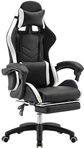 MRTYU-UY Gaming stoel Gaming stoel Thuis liggende Comfortabele kantoor draaistoel Student Game Ergonomische gaming stoel (Kleur: Zwart1, Maat: Eén maat) (Zwart1 Eén maat)