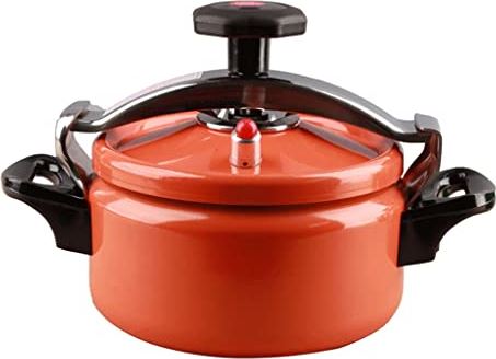 QAQQQQFGG Household Outdoor Explosion-Proof Pressure Cooker Mini Soup Pot Gas Induction Cooker General 3.5L Casserole Camping Cookware (Color : A Size : Orange3.5L20cm) (A Orange3L18cm)