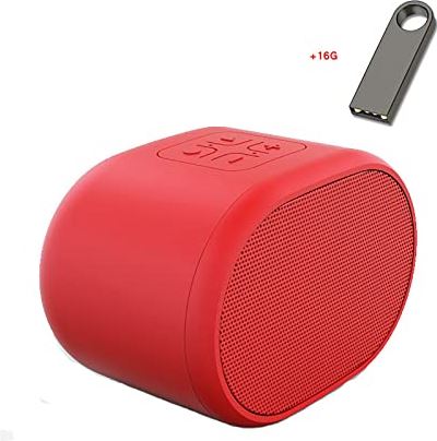 OOOFFFFFFFF Portable Wireless Bluetooth Speaker Outdoor Mini TWS interconnected Stereo/U Disk Memory Card Music Player Speaker (Color : Red Size : C)