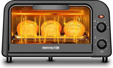 SUNWEIHAOA Tafelblad Elektrische Oven 10L Mini-Oven Drielaagse Glazen Deur Elektrische Ovens Verstelbare Temperatuurregeling 60 Minuten Timer Esthetisch En Praktisch