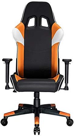 MRTYU-UY Gaming Chair Racing Style Game Chair Ergonomische lederen stoel Racing Supervisor met hoge rugleuning Ergonomische gamingstoel (Kleur: Oranje, Maat: 129-139x70x56cm) (Oranje 129)