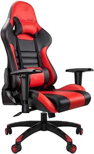 LXYFC Gaming bureaustoelen, 90-180 ° ergonomische racestoel verstelbare fauteuil graden verstelbare computerstoel knielende stoel (kleur: zwart rood)