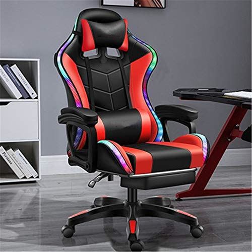 LIUCHANG Racing Gaming Chair Internet Cafe Gaming Chair Sports Swivel Stoel Taille Comfortabele Sedentaire Computer Stoel Rugleuning Liggend Seat Game Racing Chair (Color: Pink Size: One Size) liujiapeng55