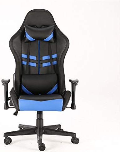 MRTYU-UY Gaming Chair Game Chair Racing Computer Bureaustoel Ergonomische hoge rugleuning PU lederen ergonomische gamingstoel (Kleur: Blauw, Maat: Gratis maat) (Blauw Gratis maat)