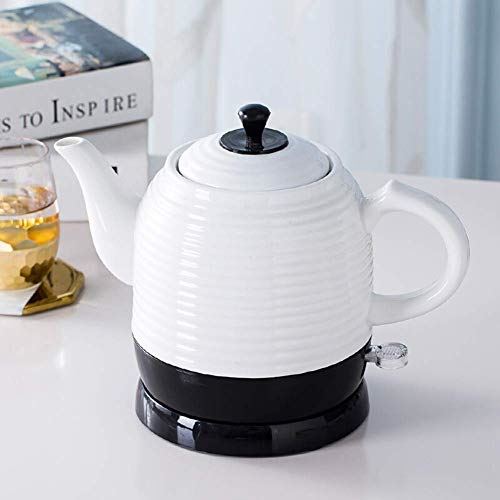 OOOFFFFFFFF Kettle Electric Ceramic Cordless teapot 1.2 L Used for Boiled Tea Coffee Soup Removable Base Rapid Boiling Automatic Power Off and Anti-Dry Protection