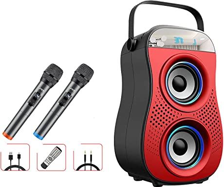 OOOFFFFFFFF Bluetooth Audio/Commercial Voice Player/Home Outdoor Square Dance K Song Four Speakers high Volume Portable Small Audio (Color : Red Size : D)