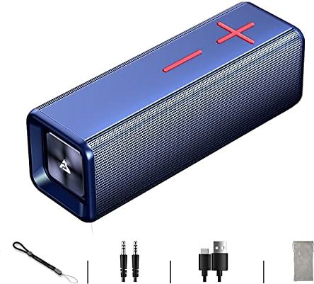 OOOFFFFFFFF Bluetooth Speaker/Wireless Home Outdoor Portable Ultra-Long Battery Life 3D Surround Sound Quality Dual Speaker Mini Speaker (Color : Blue)