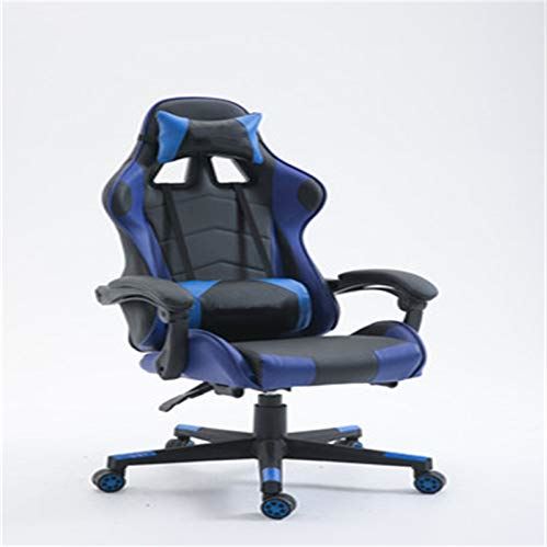 LIUCHANG Racing gaming stoel armleuning roteerbare kantoor vrijetijd internet cafe gaming stoel (kleur: blauw1 maat: One size) liujiapeng55 (Color : White1, Size : One Size)