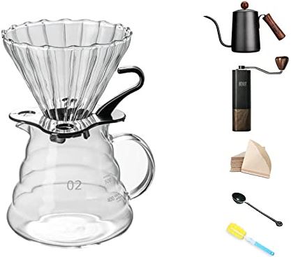 RSTJ-Sjaop Koffiedruppelaar En Filter, Groot 21 Oz (Zwart) | Barista's Choice | BPA-Vrij Veilig Plastic,A4