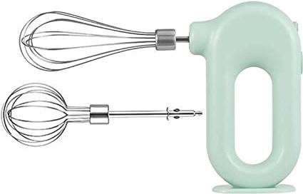 WTAXBH Draadloze eierklopper Elektrische Mixer Draagbare Voedselmixers Handheld Blender 2 Mengkop Oplaadbare Garden Deegroerder Eggbeater Huishoudapparaat (Kleur: Groen)