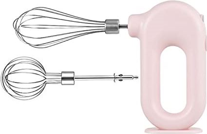 WTAXBH Draadloze eierklopper Elektrische Mixer Draagbare Voedselmixers Handheld Blender 2 Mengkop Oplaadbare Garden Deegroerder Eggbeater Huishoudapparaat (Kleur: Roze)