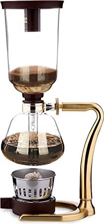 SXLCKJ Volautomatische koffiemolen Siphon Koffiezetapparaat, 3-Cup Coffee Home Coffee Machine Vacuüm (Crusher)