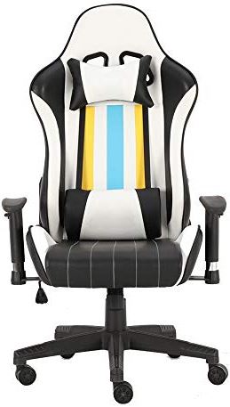 MRTYU-UY Gaming-videogamestoel Videogamestoelen E-Sports-stoel, opklapbare armleuning en liggende ontwerp Draaistoel Racecomputer-gamingstoel voor volwassenen (Kleur: afbeeldingskleur, maat: 70X70X125CM) (Af