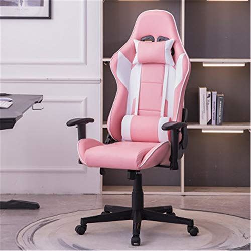 LIUCHANG Racing gaming stoel gaming stoel computer stoel leunen 180 graden Comfortabele tillen en roteren (kleur: roze maat: One size) liujiapeng55 (Color : Pink, Size : One Size)