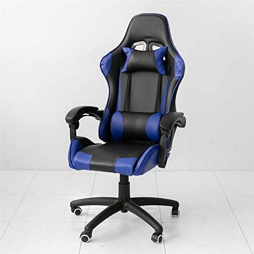 MRTYU-UY Gaming Chair Verstelbare Roterende Lift StoelGaming Chair Ergonomische Hoge Rug Racing Heavy liggende gaming stoel (Kleur: Blauw, Maat: Eén maat) (Blauw één maat)