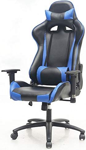 MRTYU-UY Gamestoel Gamestoel Bureaustoel Racestoel Gamingstoel Computerstoel Liggende gamestoel Ergonomische gamestoel (Kleur: Blauw, Maat: 127-135x66cm) (Blauw 127)