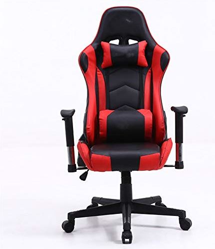 MRTYU-UY Gaming Chair Game Chair Bureaustoel Racestoel PC-computerstoel PU-leer Hoge rugleuning Ergonomische gamingstoel (Kleur: Rood, Maat: Zoals afgebeeld) (Rood zoals afgebeeld)