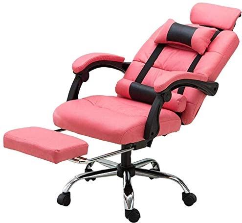 DFJU Lichtgewicht gamingstoelen, computerbureaustoel Liggend spel Racing stoellift E-sportstoel Knielende stoel (kleur: bruin) (kleur: roze) (roze)