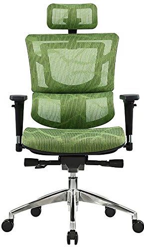 zjliudp Gaming Chair Groen,gamingstoel,racestoel Explosieveilige Chassis Hoge Elastische Ademend Schuifkussen Ergonomisch Rustgevend Cervicaal/Lumbaal,Bureau dhgo (Groen)