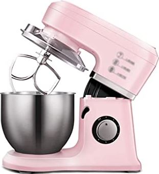 LSSAZ Staande Mixers Handmixers Blenders Keuken Stand Mixer Huishoudelijke elektrische deegmixers 80 0W 4L 6 Snelheidsroestvrij stalen kom (klop, klopper, spatbeschermer) for boter Staande Mixers Handmixers