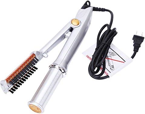 QAQQQQFGG Professional Hair Straightening Iron Curling Iron Straightener Curler Styler 2 in 1 Multi Hair Styling Tool Flat Iron with Brush