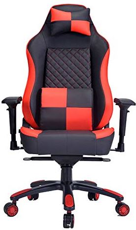 MRTYU-UY Gaming Chair PC Computer Chair Gaming Chair Comfortabele bureaustoel Ergonomische stoel Hefbare ergonomische gamingstoel (Kleur: Rood, Maat: 128-136x55x52cm) (Rood 128)