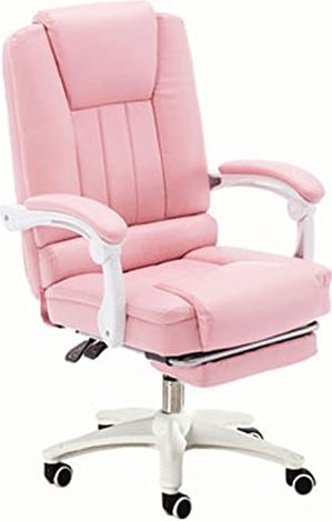 DFJU Gaming Chair Ergonomische racestoel Computerstoel met hoge rugleuning en in hoogte verstelbare hoofdsteun en lendensteun E-Sports draaistoel, roze