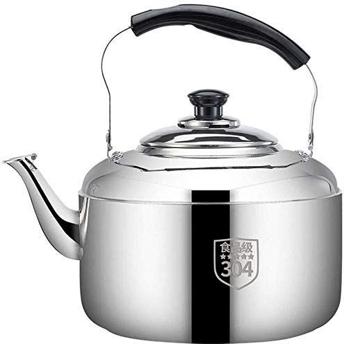 OOOFFFFFFFF Whistling Gas Kettle Thickened 304 Stainless Steel Large Capacity Stove Indoor Outdoor Camping Teapot Coffee Pot (Color : 5l) (6l)