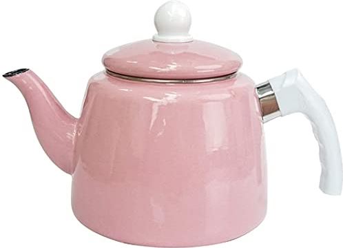 OOOFFFFFFFF Tea Kettle for Stove top Kettle stovetop Whistling Tea Kettle 1.5L Enamel Kettle Large Capacity with Anti-Scald Wooden Handle Teapot.Universal for All Hob/Stove Types Kitchen Accessories8.10