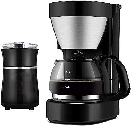 SXLCKJ Filterkoffiezetapparaat, met koffiemolen Anti-druppelontwerp Afneembaar filter Warmhouden 0,65L voor 4 (breker)