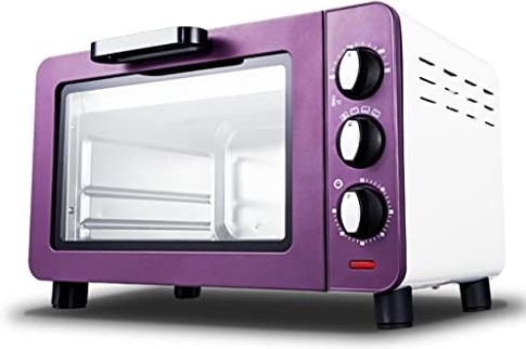 SHBH Mini Huishoudelijke Ovens 15L Capaciteit Multifunctionele Bakmachine Elektrische Oven Bakken Timer 60min Pizza Brood (Kleur: Paars)