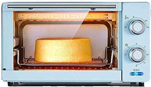 SUNWEIHAOA Elektrische Oven Huishoudelijke Multifunctionele Mini Elektrische Oven Temperatuur Regelbare Timer Slimme Taart Brood Bakdoos Gehard Glazen Deur 11L Mini Ovens (Kleur: Groen) (Groen) (Blauw) Esthetis