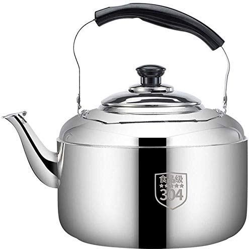 OOOFFFFFFFF Whistling Gas Kettle Thickened 304 Stainless Steel Large Capacity Stove Indoor Outdoor Camping Teapot Coffee Pot (Color : 5l) (4l)