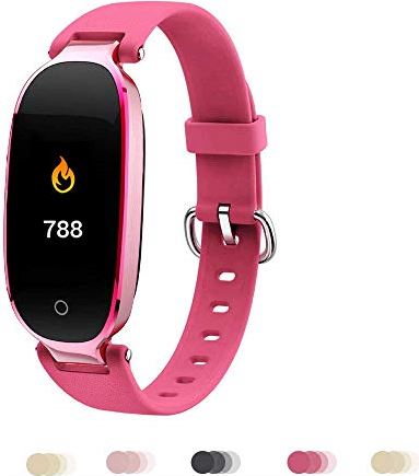 Ldelw Bluetooth Smartwatch Fitness Tracker Waterdichte Hartslag Monitor Sedentaire Herinnering Afstandsbediening Camera Sleep Monitor for Mannen Dames Dames Roze (Kleur: Rood) sunyangde (Color : Red)
