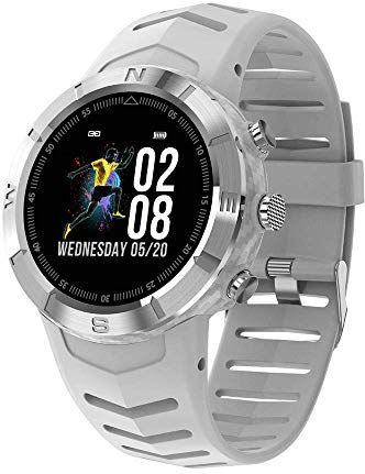 Ldelw Smartwatch Fitness Tracker Ronde Touch Screen Sport Smart Watch IP67 Waterdichte hartslagmeter Bluetooth-polsbandje for mannen Dames Dames Grijs sunyangde
