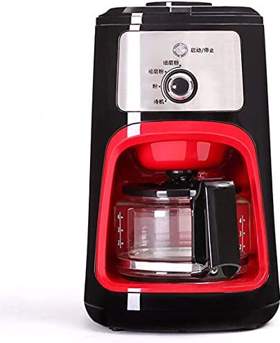 SXLCKJ Koffiezetapparaat, 600ML filterkoffiezetapparaat met koffiemolen en glazen karaf Permanent herbruikbaar F (breker)
