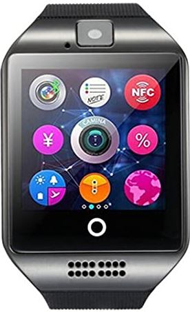 Dpatleten Voor Q18 Smart Watch Mobiele telefoon Prachtige kaart Smart Beautiful Arc Watch (zwart)