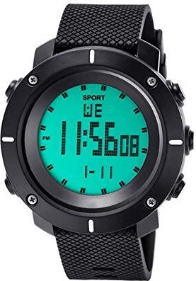 Ldelw Horloges Mode Sport Heren Digitale Horloge Heren 30 M Waterdichte Elektronische Horloge Serie Heren Modellen Horloges (Kleur: Zwart) sunyangde (Color : Black)