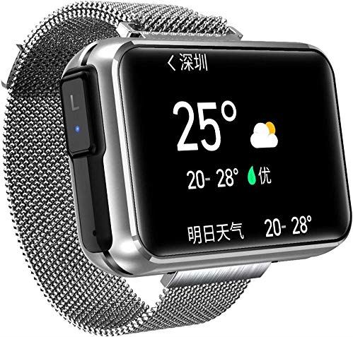 JHDDPH3 Smartwatch Smart Watch 1 4- inch scherm DIY Wallpaper Bluetooth Muziek Twee-in- One TWS Bluetooth Headset Smart Herinner Dagelijks Draag/Rood sporthorloge (Color : Grey)