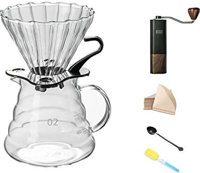 RSTJ-Sjaop Koffiedruppelaar En Filter, Groot 21 Oz (Zwart) | Barista's Choice | BPA-Vrij Veilig Plastic,A2