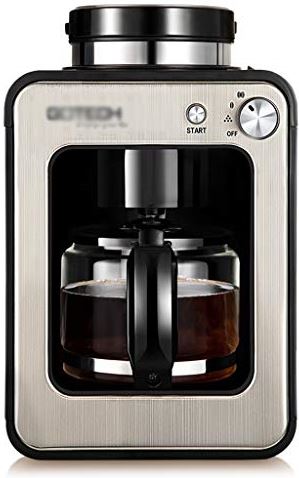 OOOFFFFFFFF coffee machine 10.6" Intelligent Drip Coffee Machines Home Office Small Fully Automatic Coffee Machine Grinding One Espresso Coffee Maker with grinder (Color : Black)
